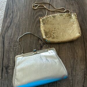 Golden silver evening bags vintage